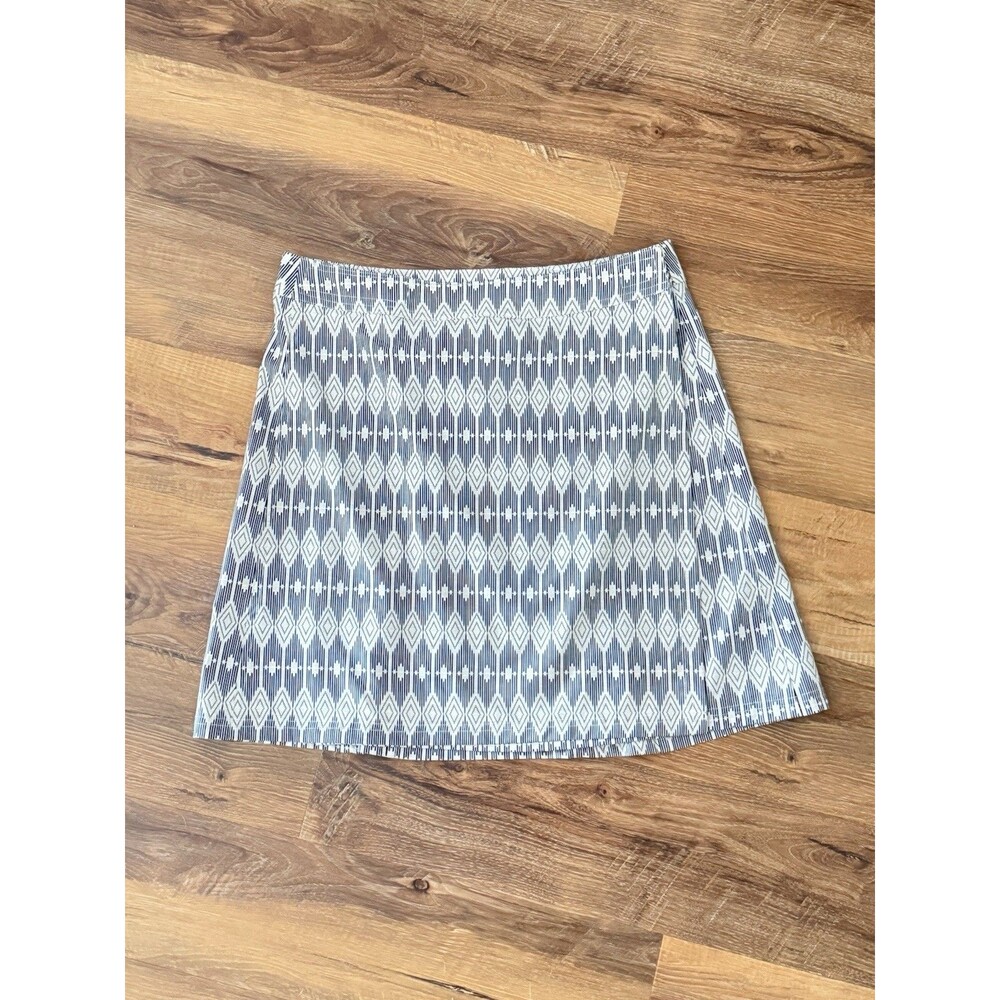 RIP SKIRT Hawaii Geo Grey True Wrap Casual Skirt Length 2 Medium NWOT